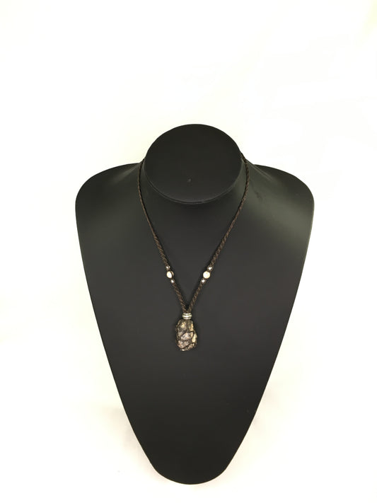 Crystal Necklaces - Turitella crystal with wax cord