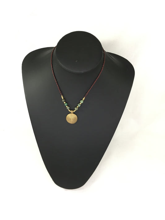 Cosmetic Jewelry  - Pendant with Jasper Crystals Necklace