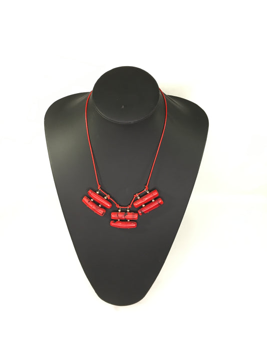 Cosmetic Jewelry  - 6 Coral Piece Necklace