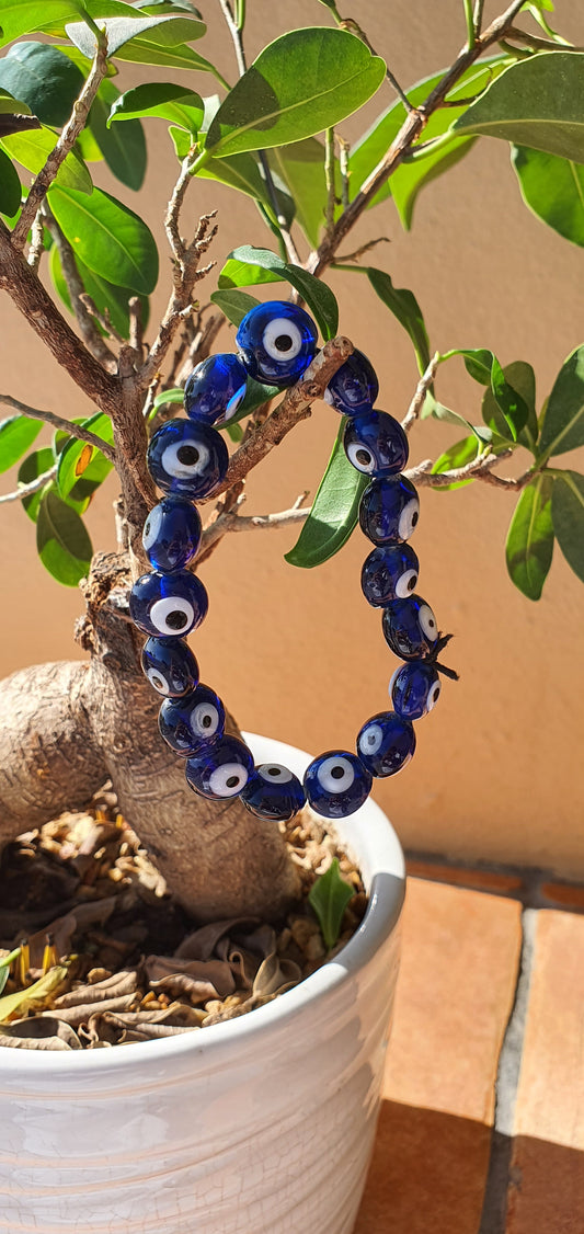 Evil Eye-Blue Beaded Bracelet
