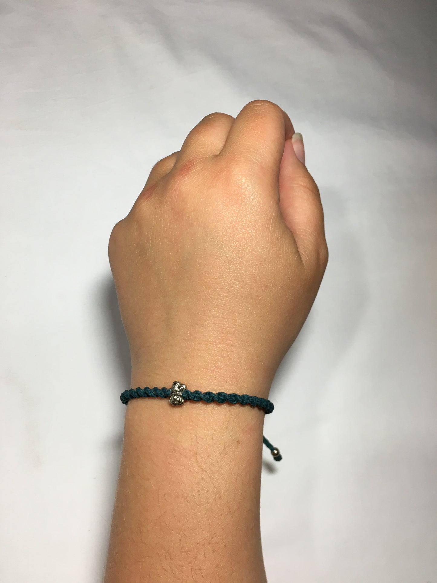 Roped Bracelet - Butterfly Pendant with wax cord bracelet
