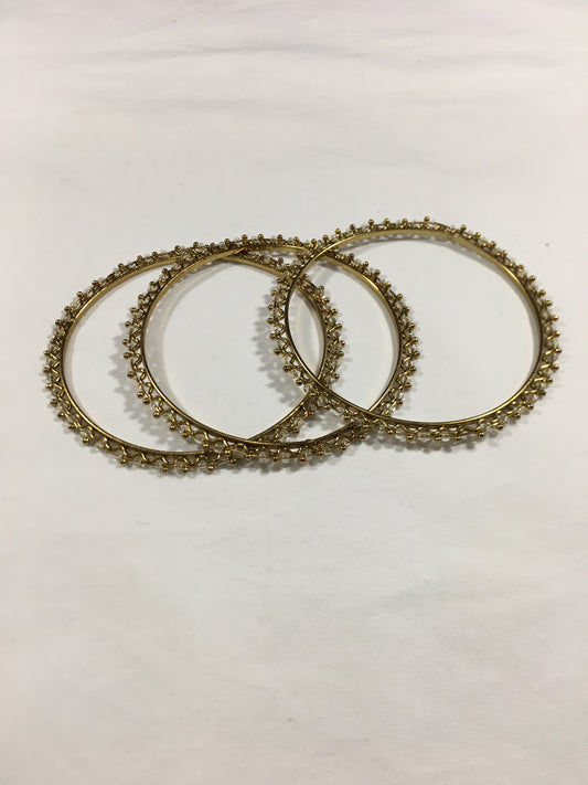 Golden Beaded bangles (set of 3)