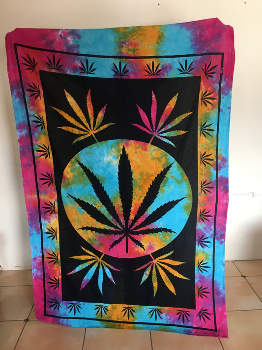 Cannabis Multi-color Tapestry Small