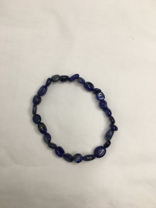 Crystal Bracelet - Lapis lazuli crystal pebble bracelet